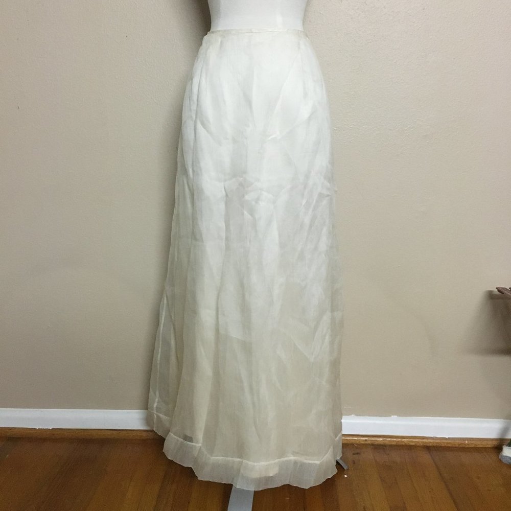 Vintage Bridal Bridesmaid Wedding Formal Neiman Marcus Ivory Cream Maxi Skirt